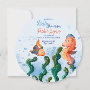 Inbjudan till Little Seahorse Baby Shower