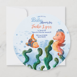 Inbjudan till Little Seahorse Baby Shower