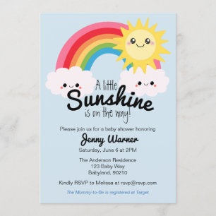Inbjudan till Little Sunshine Baby Shower