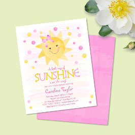Inbjudan till Little Sunshine Budget Baby Shower