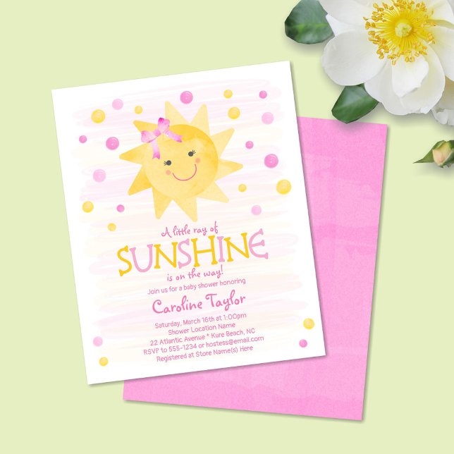 Inbjudan till Little Sunshine Budget Baby Shower (Skapare uppladdad)