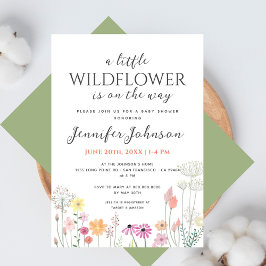 Inbjudan till Little Wildblomma Simple Baby Shower