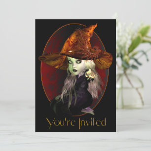 inbjudan till Little Witch Halloween fest