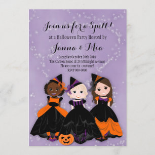 inbjudan till Little Witch Halloween fest