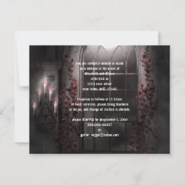 Inbjudan till ljusljus Ro Goth Wedding