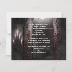 Inbjudan till ljusljus Ro Goth Wedding