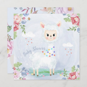 Inbjudan till Llama/Alpaca Baby Shower