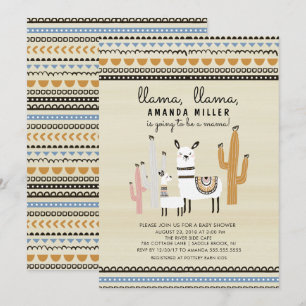 Inbjudan till Llama Mamma Baby Shower