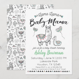 Inbjudan till Llama Mamma Baby Shower