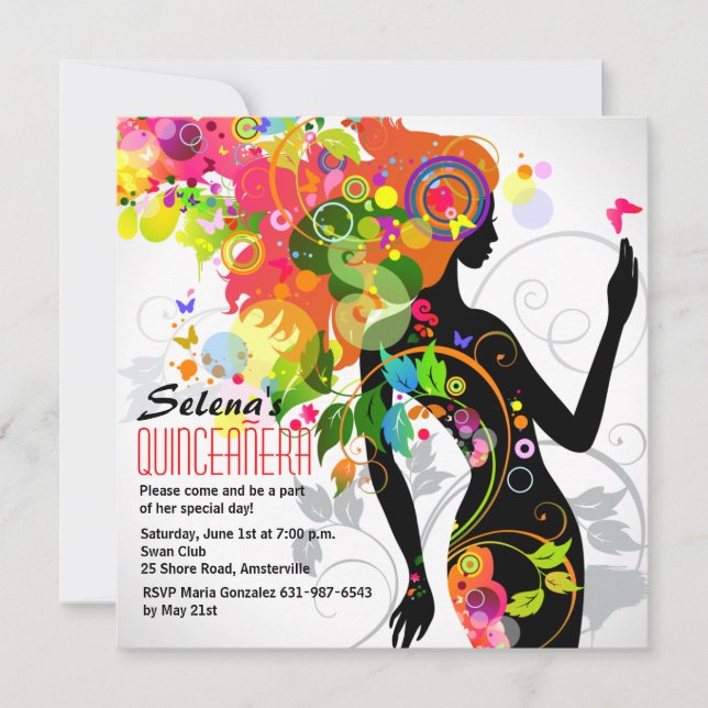 Inbjudan till Lolita Quinceanera (Framsida)