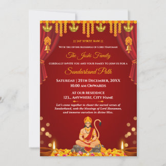 Inbjudan till Lord Hanuman Sundarkand Path