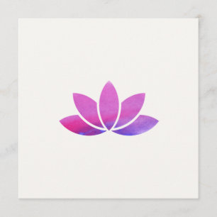 Inbjudan till Lotus Flower med vattenfärg