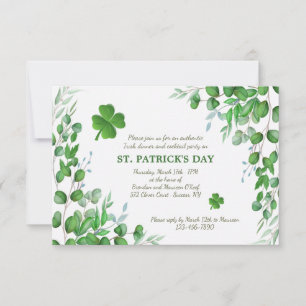 Inbjudan till löv accents St. Patrick-Day