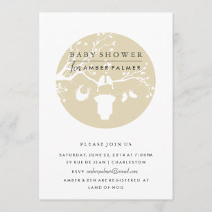 Inbjudan till love birds Baby Shower
