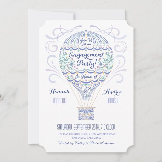 Inbjudan till luftballongens Förlovningsfest II (Framsida)