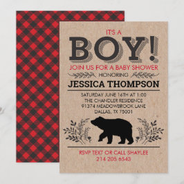 Inbjudan till Lumberjack Baby Shower