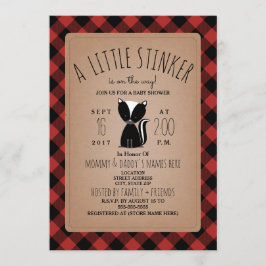 Inbjudan till Lumberjack Play Skunk Baby Shower