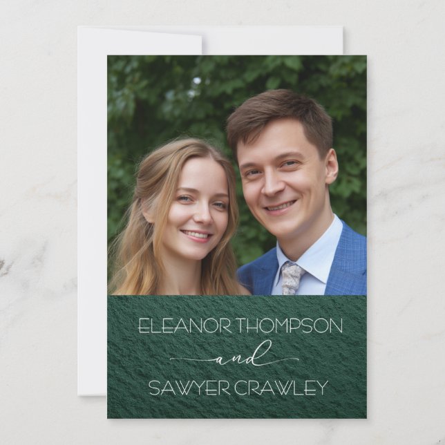 Inbjudan till Lush Grönt Garden Wedding (Baksida)