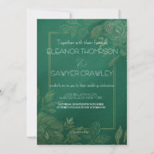 Inbjudan till Lush Grönt Garden Wedding