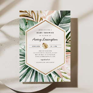 Inbjudan till Lush Tropikernas Baby Shower