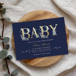 Inbjudan till Luxe Blommigt Baby Shower