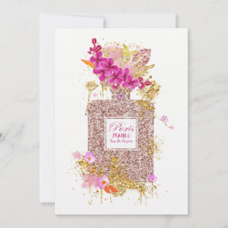 Inbjudan till Luxys Elegant Rosa Glitter Parfym 1