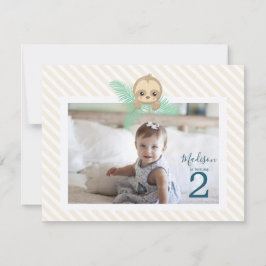 Inbjudan till lycklig Baby Sjunde födelsedag 2:a f