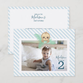 Inbjudan till lycklig Baby Sjunde födelsedag 2:a f