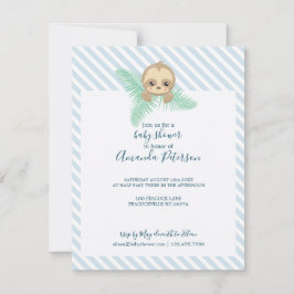 Inbjudan till Lycklig Baby Sloth Baby Shower