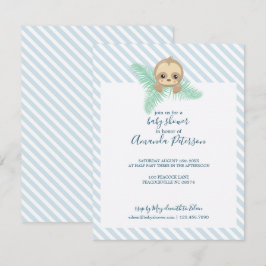 Inbjudan till Lycklig Baby Sloth Baby Shower