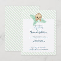 Inbjudan till Lycklig Baby Sloth Baby Shower