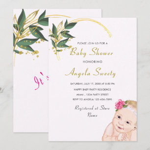Inbjudan till Lycklig BabyGirl Shower