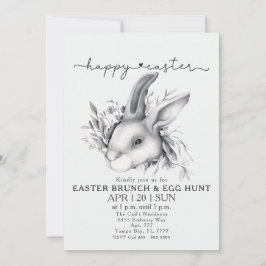 Inbjudan till lycklig Bunny Påsk Brunch & Egg Hunt