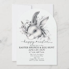 Inbjudan till lycklig Bunny Påsk Brunch & Egg Hunt