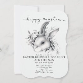 Inbjudan till lycklig Bunny Påsk Brunch & Egg Hunt