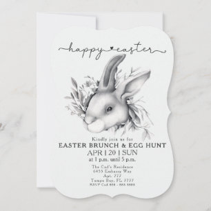 Inbjudan till lycklig Bunny Påsk Brunch & Egg Hunt