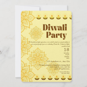 Inbjudan till lycklig Diwali Firande
