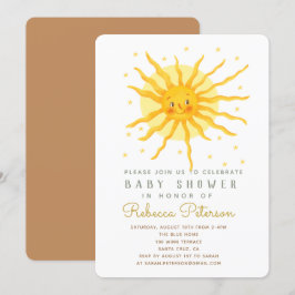 Inbjudan till Lycklig Gult Sunshine Baby Shower