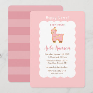 Inbjudan till Lycklig Lama Bliss Baby Shower