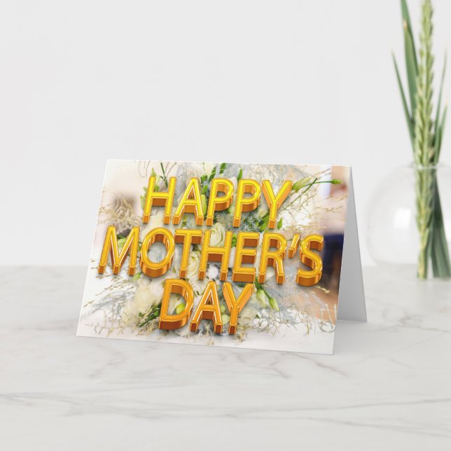 Inbjudan till lycklig Mors dag (Framsida)