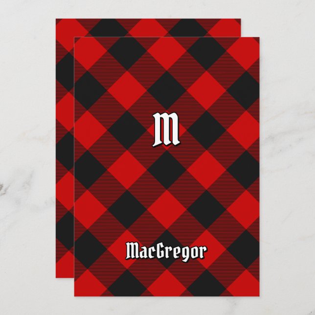 Inbjudan till MacGregor Rob Roy Tartan (Fram/baksida)