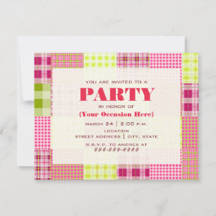 Inbjudan till Madras Inspired Plaid Patchwork Part