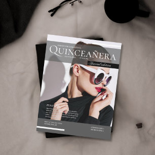 Inbjudan till magazin 15-årsdag quinceañera