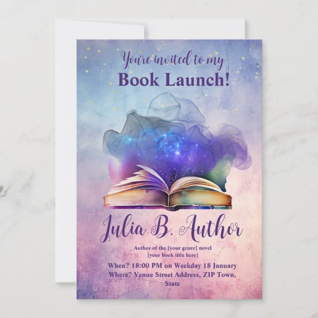 Inbjudan till Magic Author Bok-lansering (Framsida)