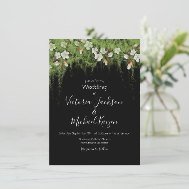 Inbjudan till Magnolia och Moss Vines Southern Brö (Stående Fram)
