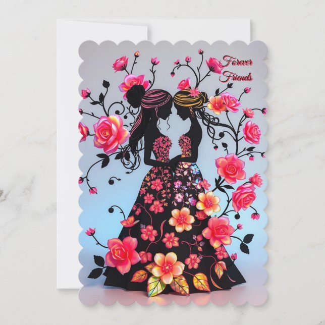 Inbjudan till maid of honor, för vänner (Framsida)