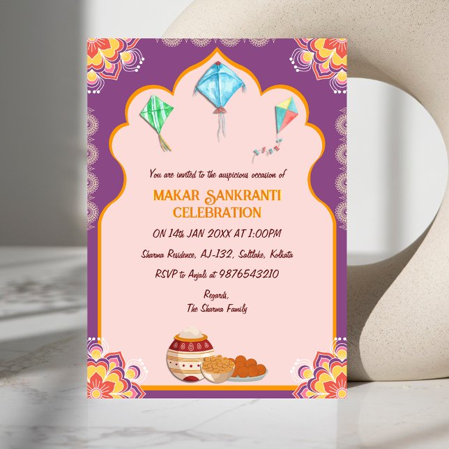 Inbjudan till Makar Sankranti Firande (Skapare uppladdad)