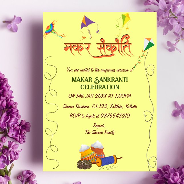 Inbjudan till Makar Sankranti Firande (Skapare uppladdad)
