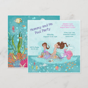 Inbjudan till mamma & Me Bassäng Girly Brunette-Sj