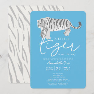 Inbjudan till Mamma Tiger & Unge Blue Baby Shower